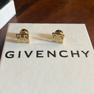 Authentic Givenchy gold stud earrings